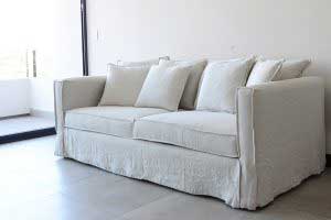 sofaonline - sofa a medida Margarita con tela de lino caribe hueso