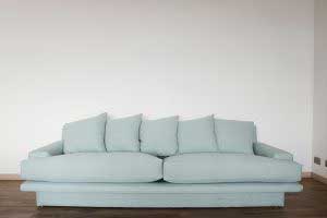 sofaonline - sofa a medida Matilde con tela de lino mediterraneo celeste