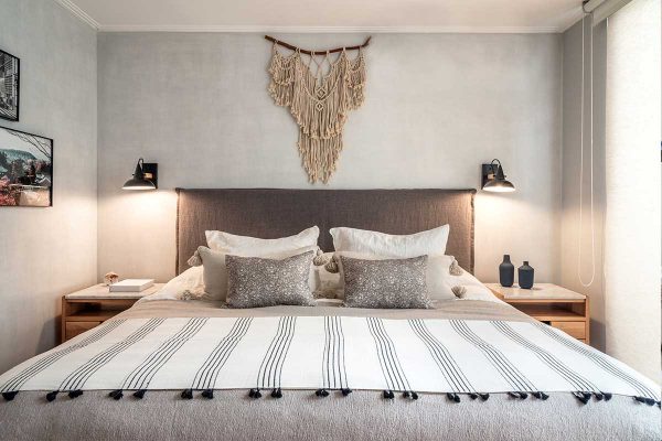 sofaonline - respaldo para cama con funda de pestaña simple en tela de lino