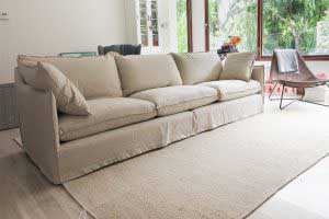 sofaonline - sofa a medida Guadalupe con tela de lino caribe legiado