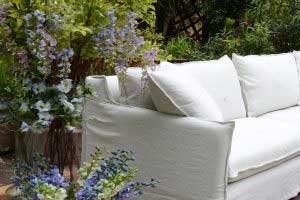 sofaonline - sofa a medida Guadalupe con tela de lino caribe hueso