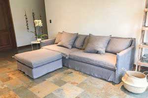 sofaonline - sofa modular a medida Ana con puf independiente y tela Lily 127