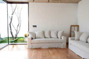 sofaonline - sofa a medida Amanda con tela de lino caribe hueso