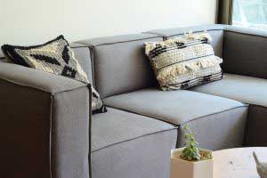 sofaonline - Sofa modular a medida Gracia con tela de lino caribe gris